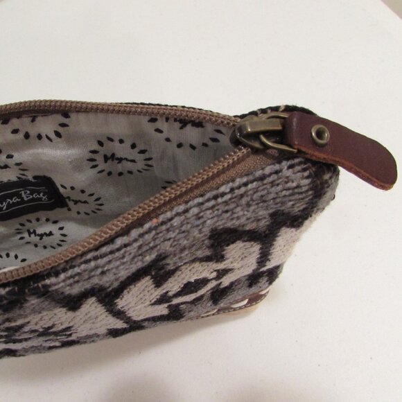 Myra Bag Cotton/Leather Pouch - Picture 5 of 12